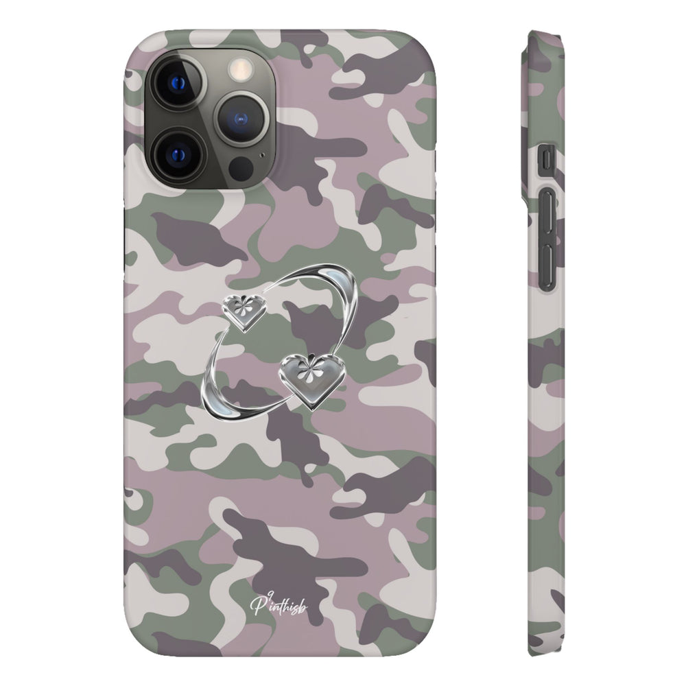 Camouflage Heart Snap Phone Case