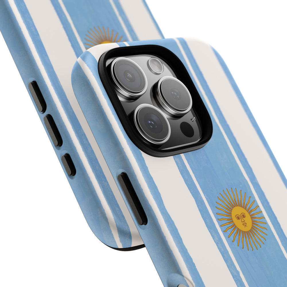Argentina Flag Tough Phone Case – Blue White Striped Sun Protector