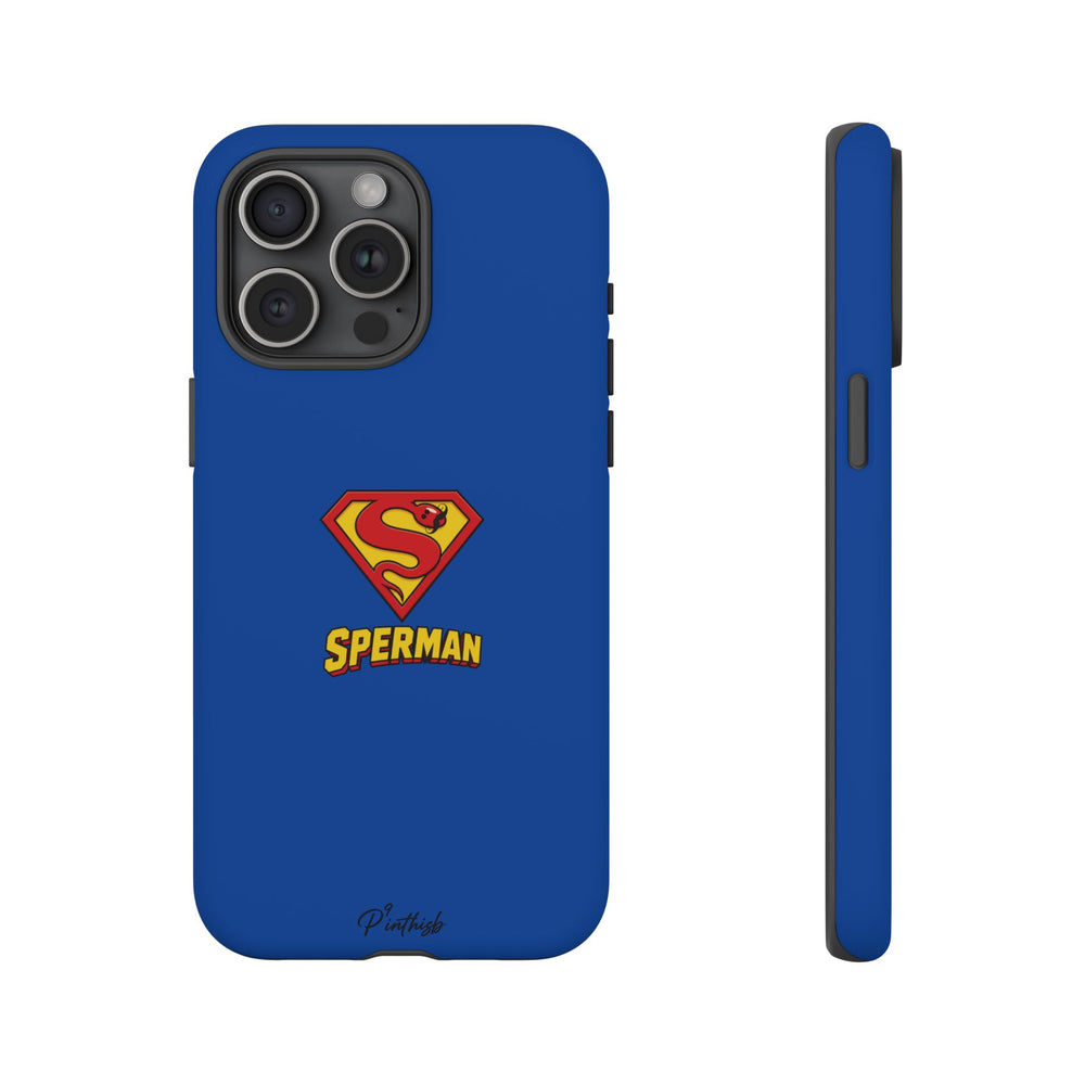 "SPERMAN" Parody Logo Tough Phone Case