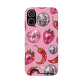 Pink Disco Strawberry & Pepper Phone Card Case