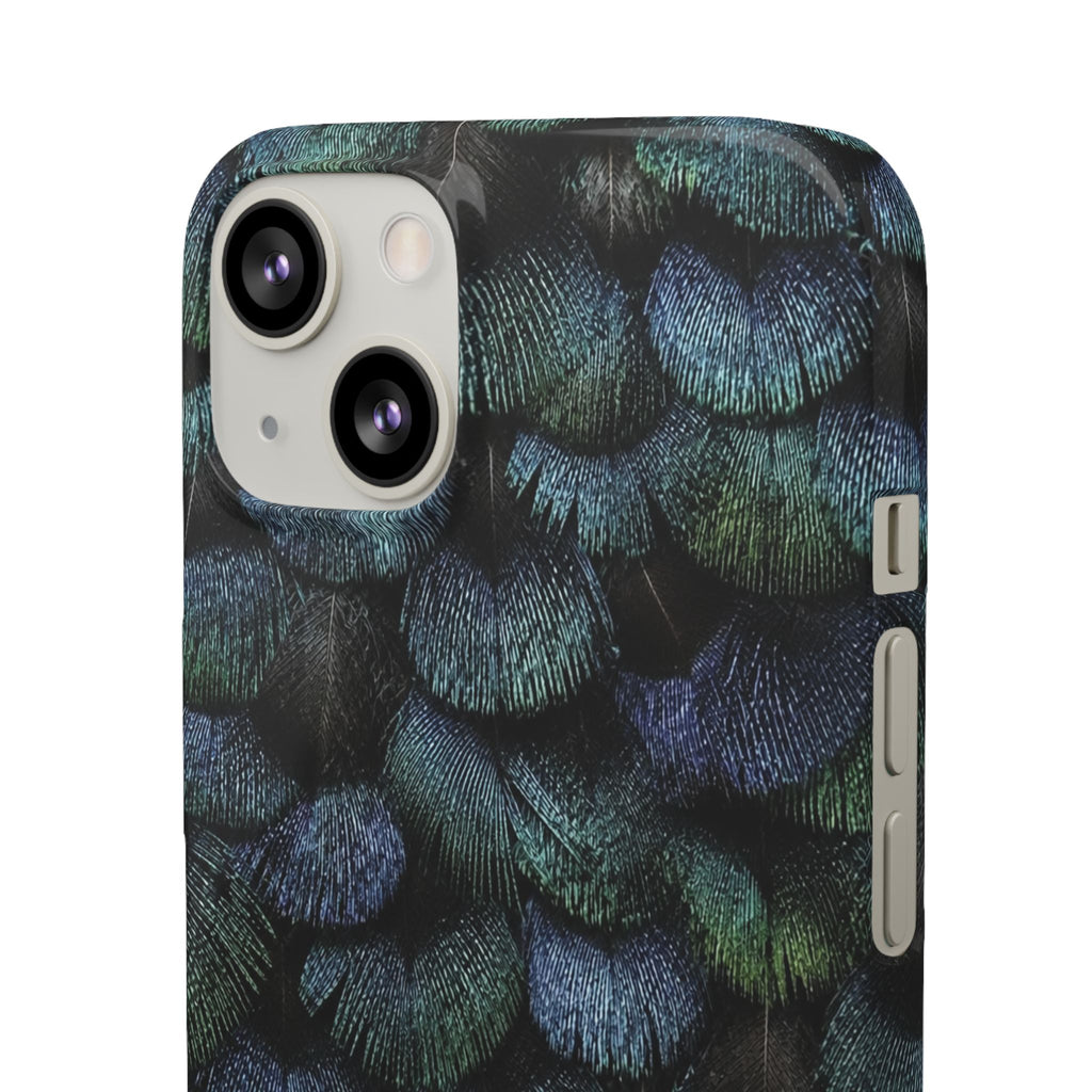 Iridescent Feather Snap Case
