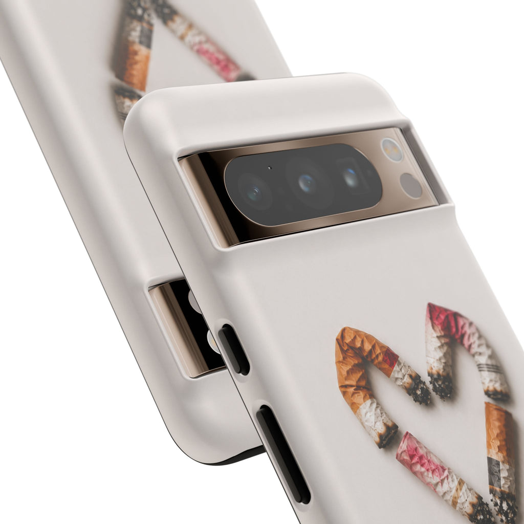 Cigarette Butts Heart Tough Case
