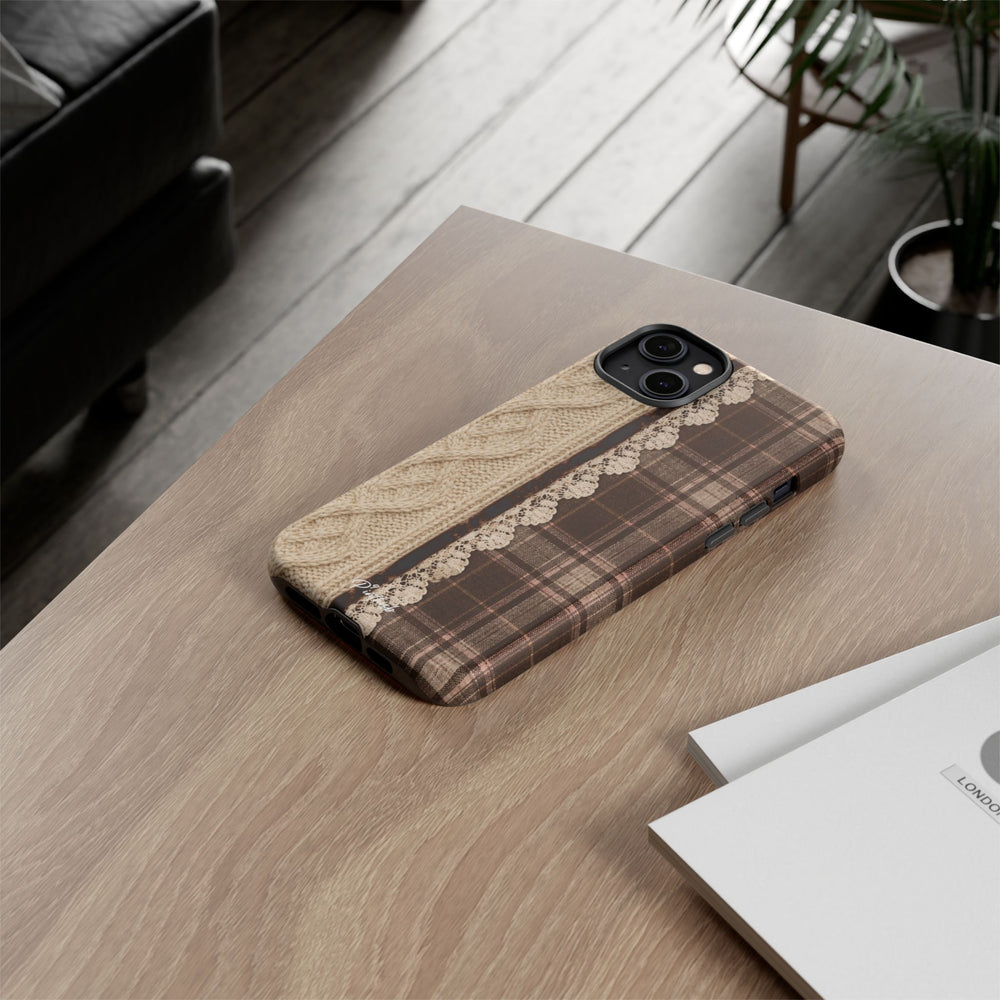 Cozy Plaid Knit Tough Phone Case