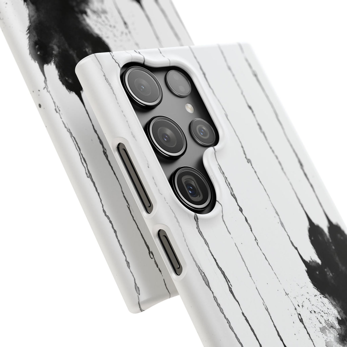 Black Ink Paw Print Snap Case