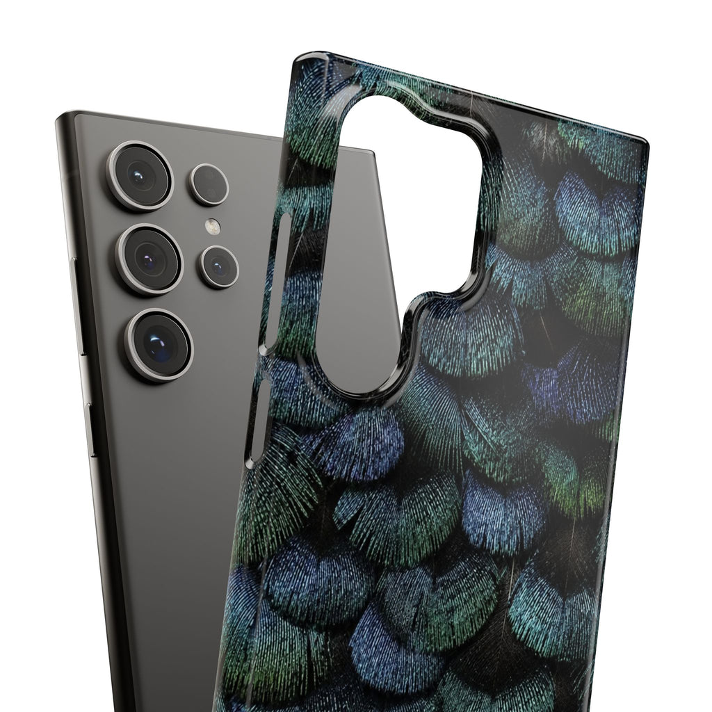 Iridescent Feather Snap Case