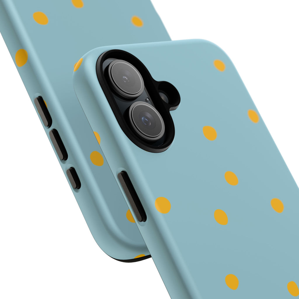 Blue & Yellow Polka Dot Tough Phone Case
