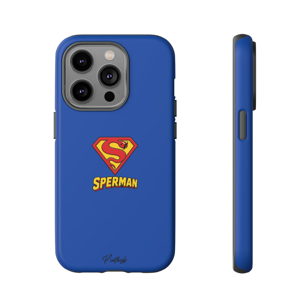 "SPERMAN" Parody Logo Tough Phone Case