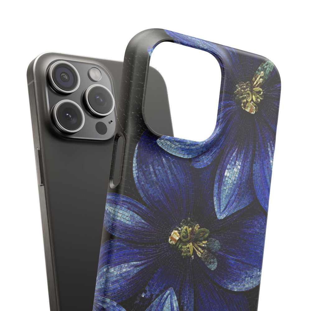 Blue Floral Snap Case