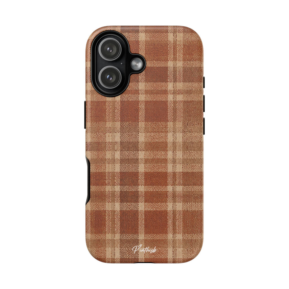 Rustic Brown Cozy Plaid Tough Case