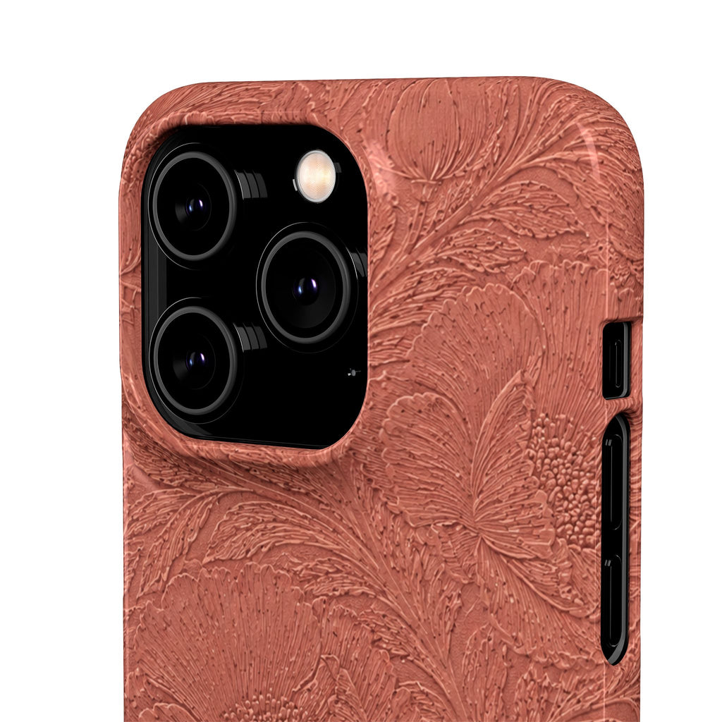 Embossed Floral Snap Case