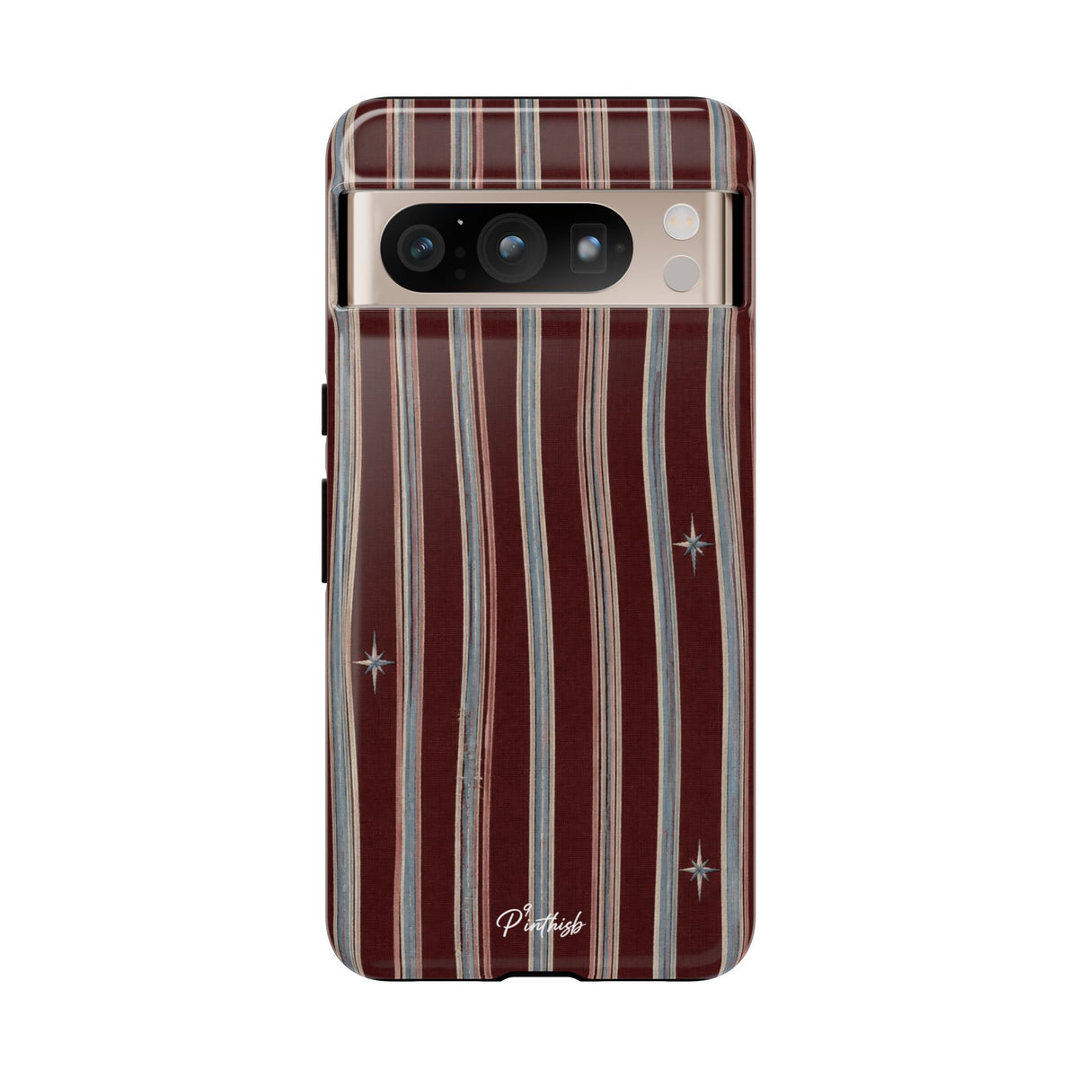 Retro Red & Cream with Star Accents Phone Case