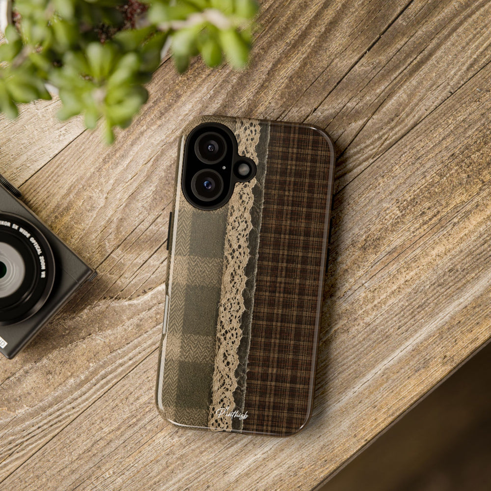 Plaid Lace Tough Phone Case