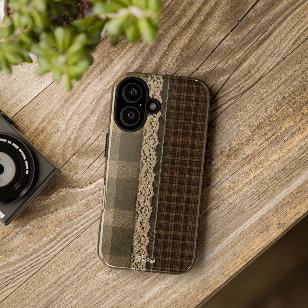 Plaid Lace Tough Phone Case