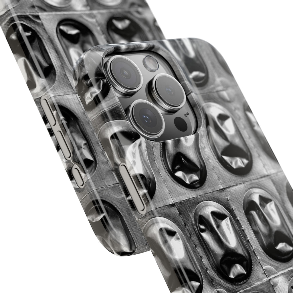 Metallic Mask Grid Snap Case