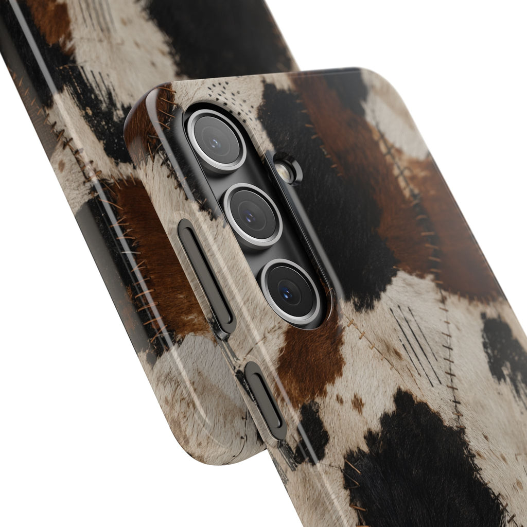 Brown & Black Animal Print Snap Case