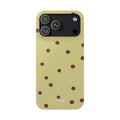 Yellow & Burgundy Polka Dot Snap Phone Case