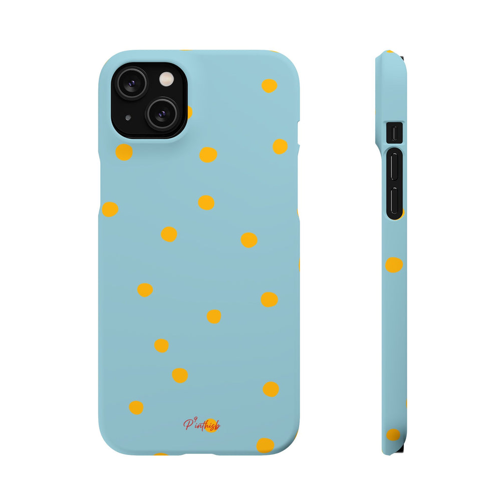 Blue & Yellow Polka Dot Snap Phone Case