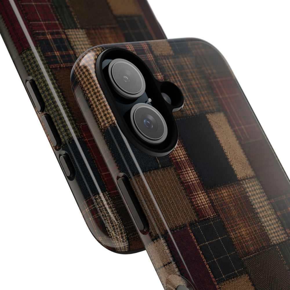 Plaid Patchwork Tough Phone Case