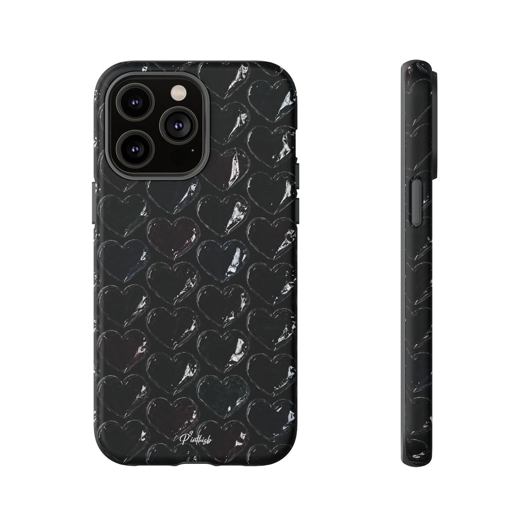 Black Pop Hearts Tough Case