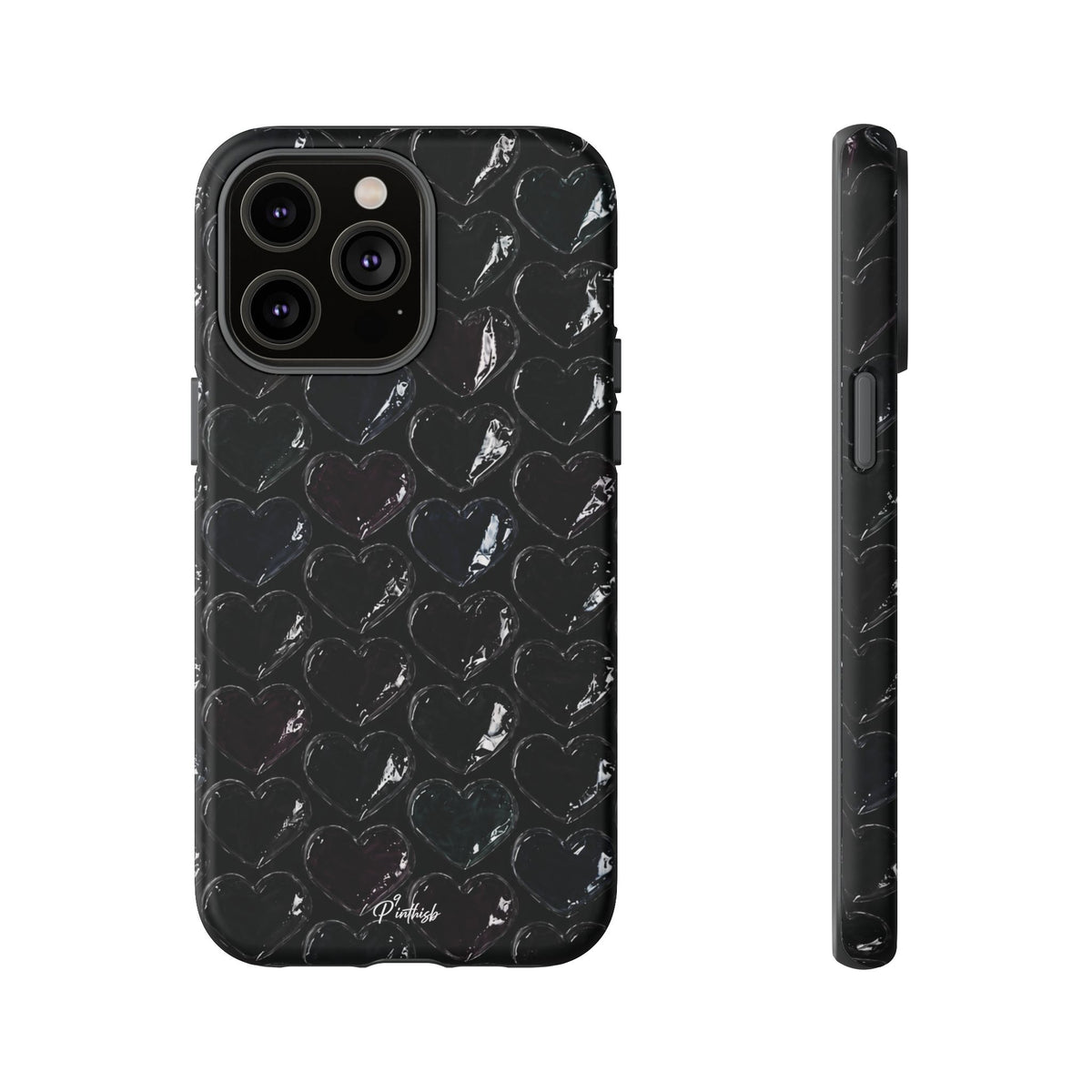 Black Pop Hearts Tough Case