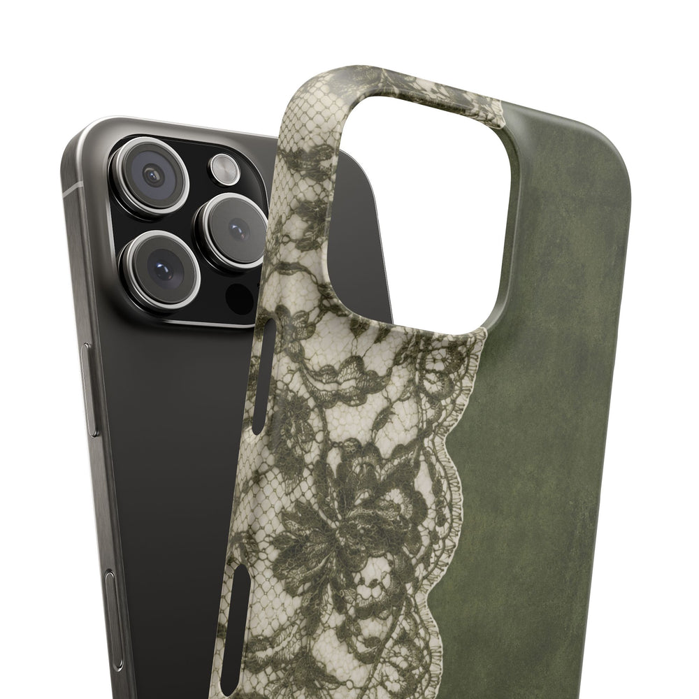 Olive Lace Snap Case