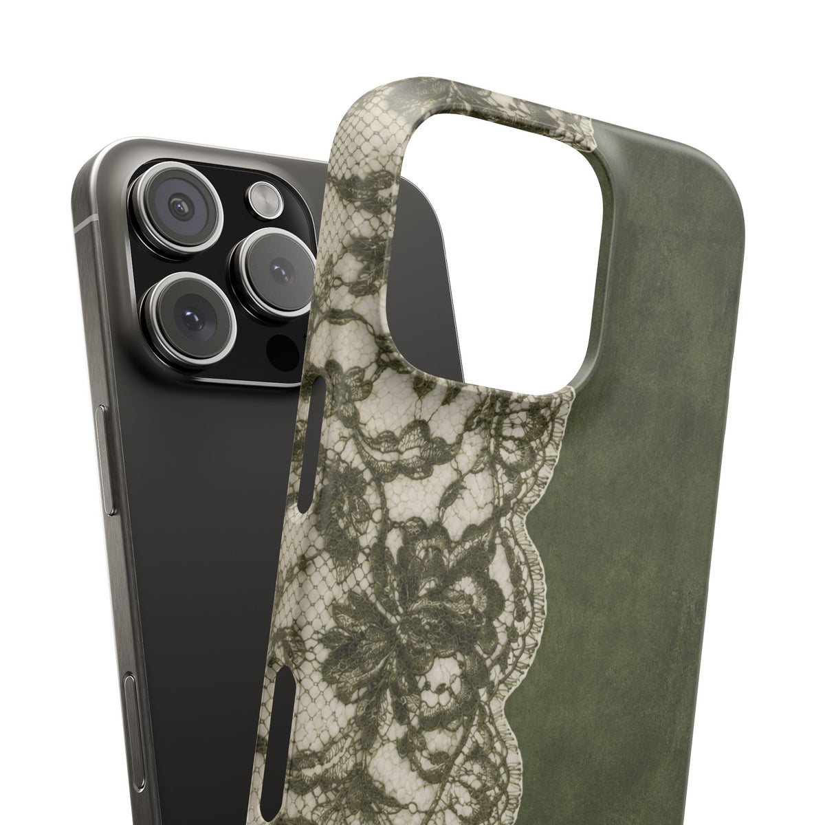 Olive Lace Snap Case