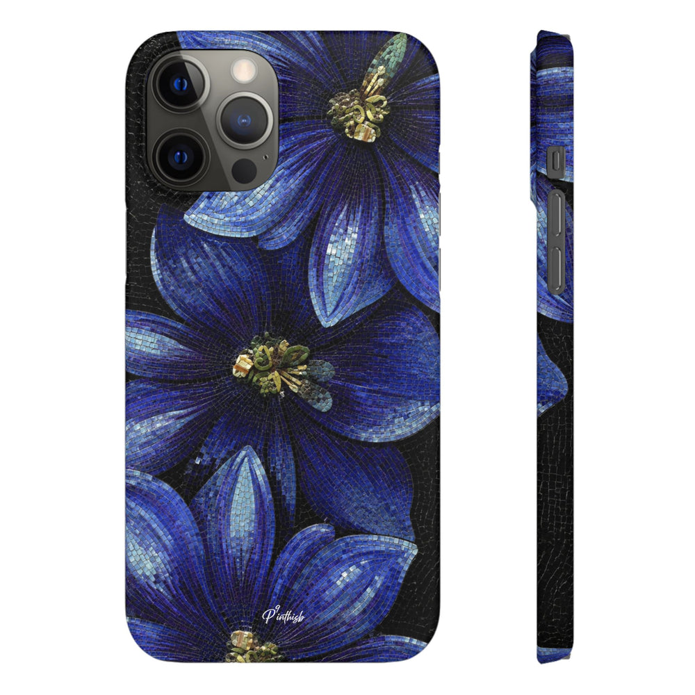 Blue Floral Snap Case