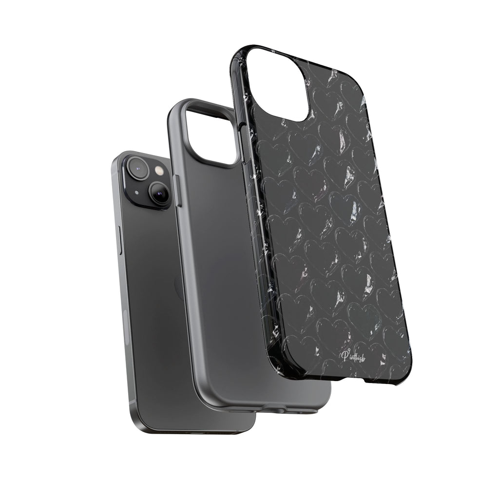 Black Pop Hearts Tough Case