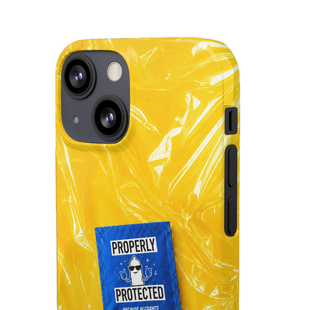 "Properly Protected" Graphic Snap Phone Case