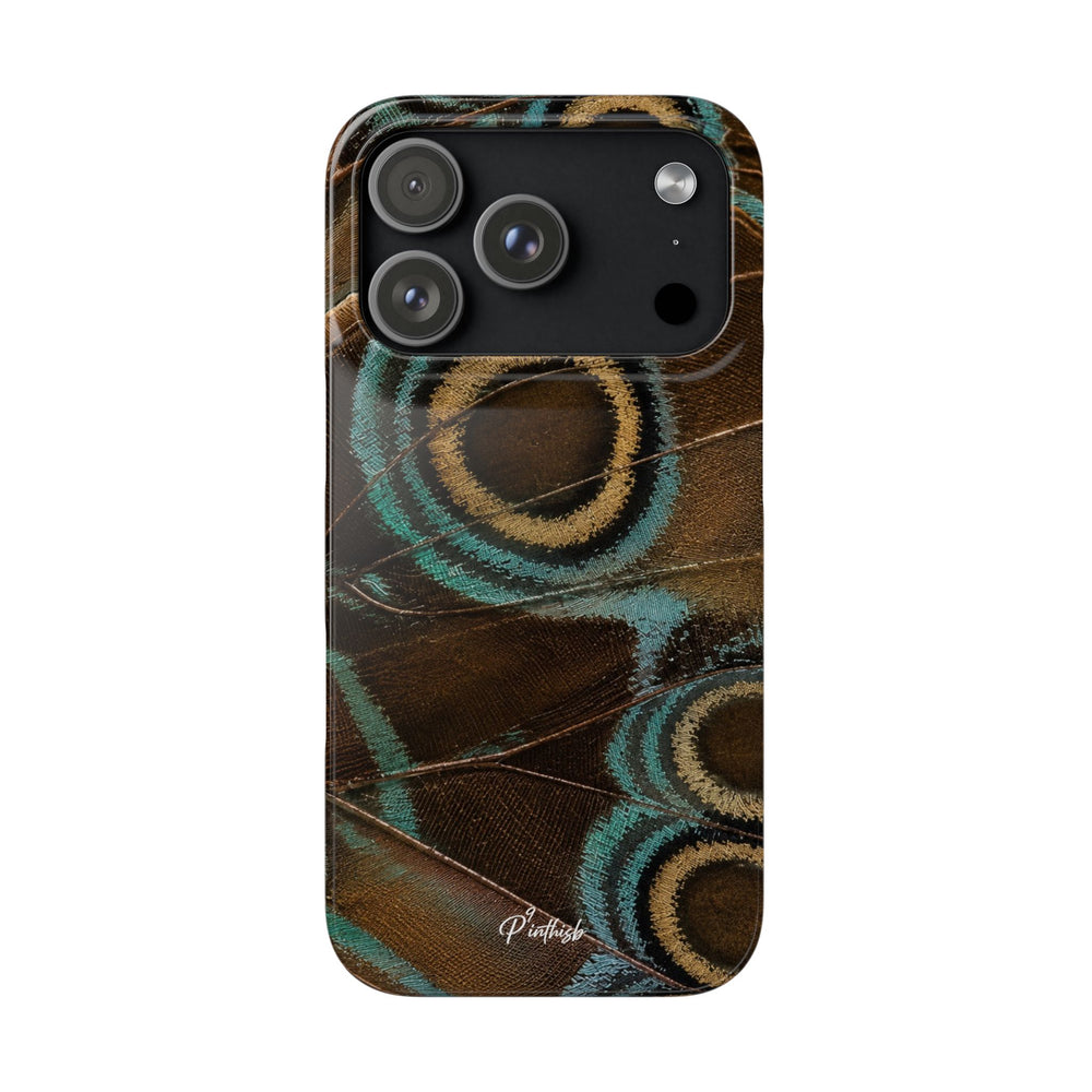 Peacock Feather Pattern Snap Case