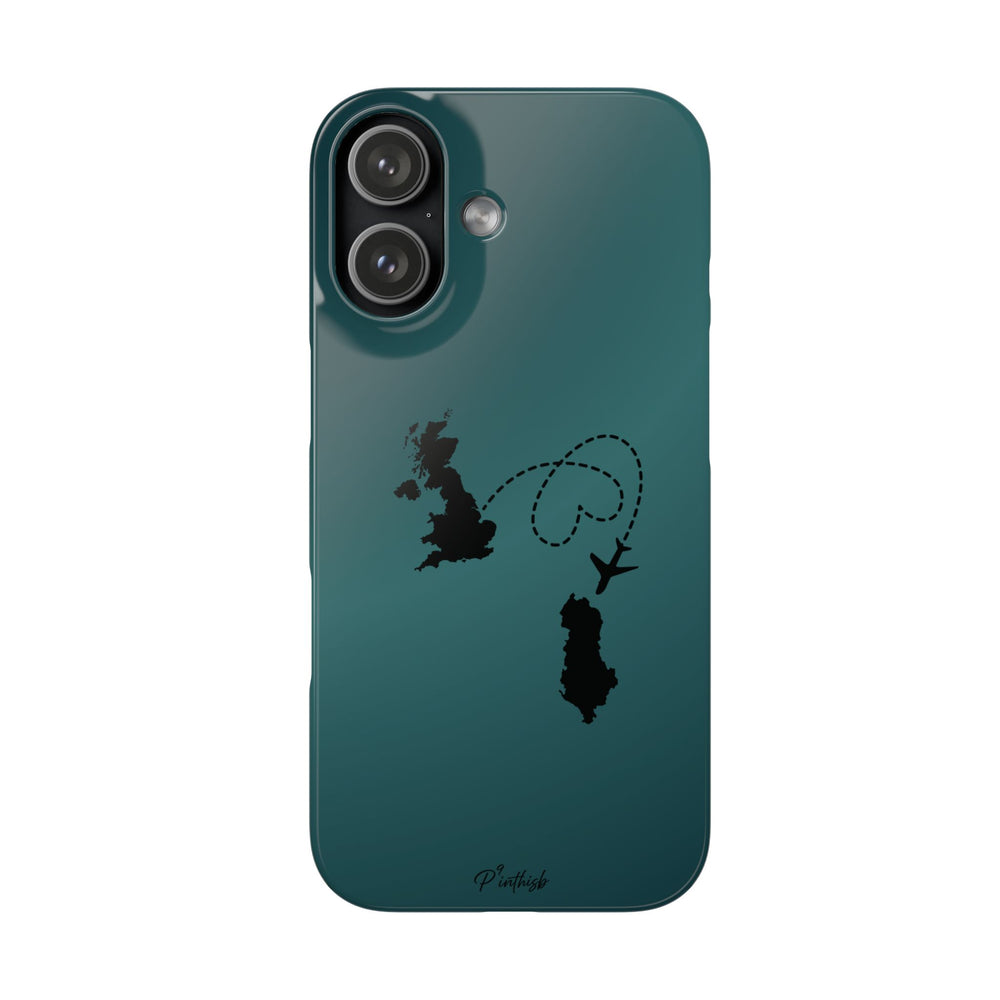Copy of UK to Albania Pink Snap Phone Case