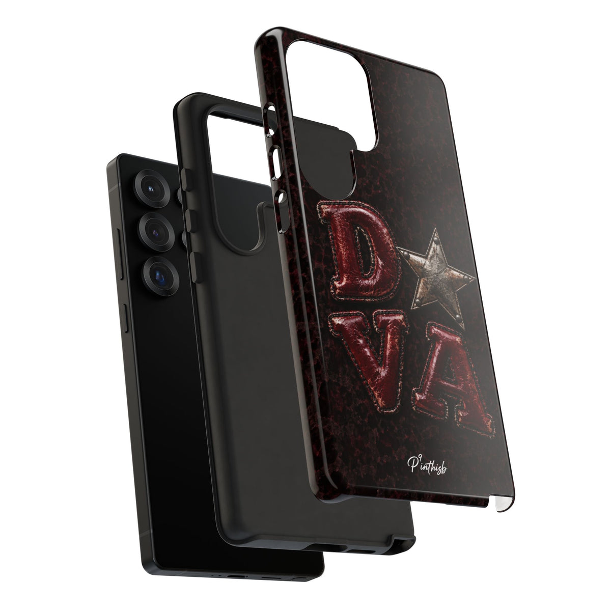 Geometric Blue Diamond Tough Phone Case