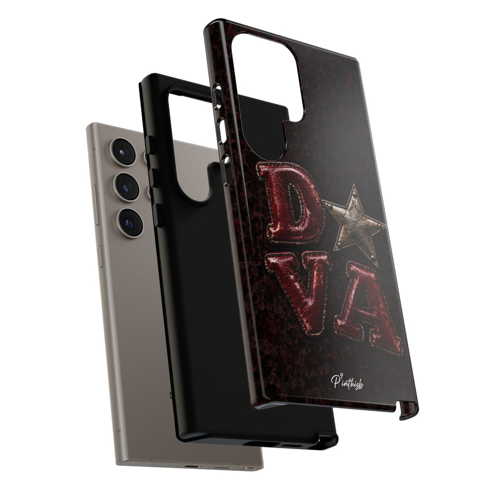 Geometric Blue Diamond Tough Phone Case