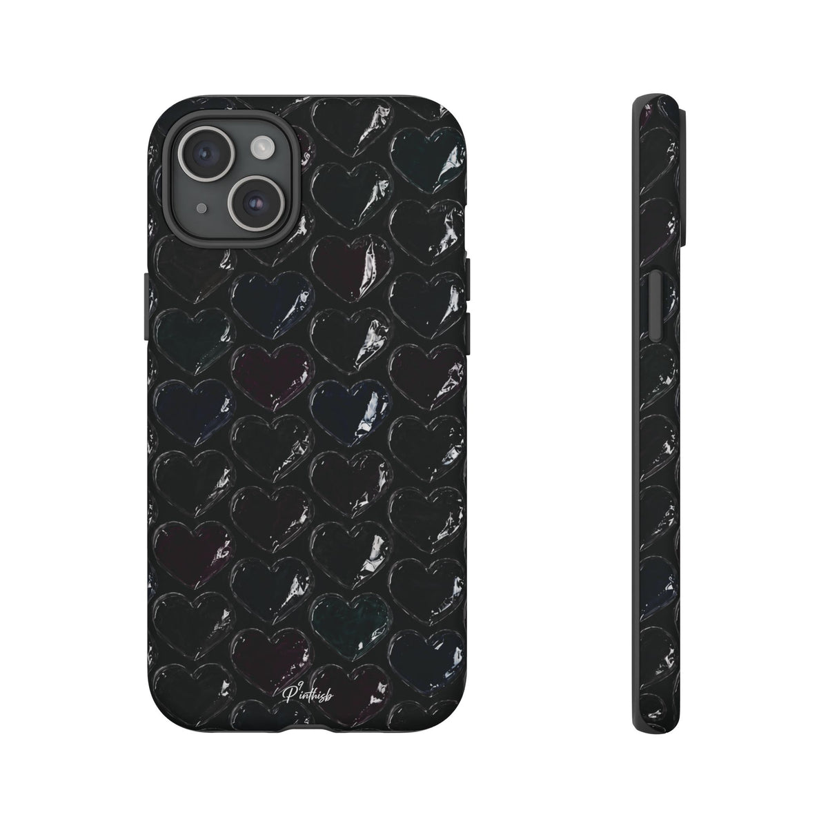 Black Pop Hearts Tough Case