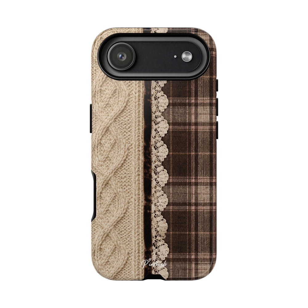 Cozy Plaid Knit Tough Phone Case