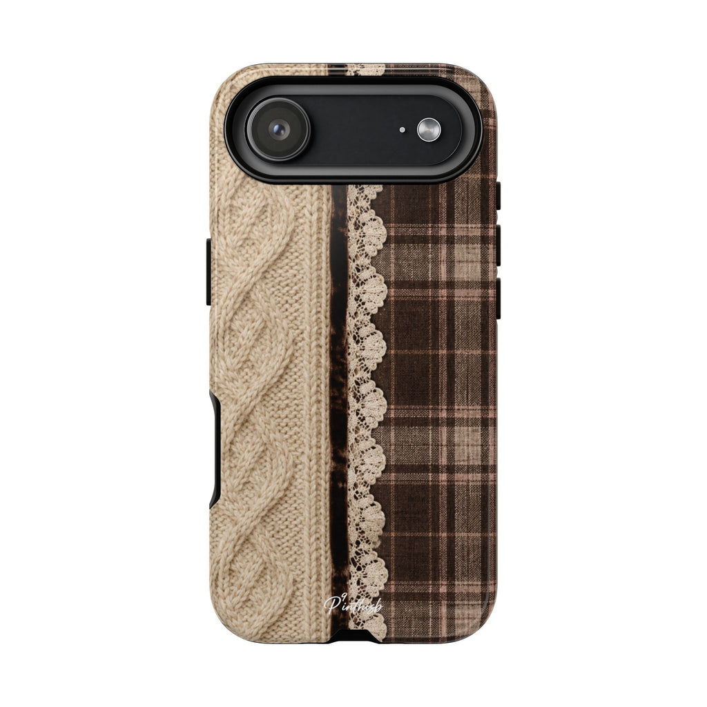 Cozy Plaid Knit Tough Phone Case
