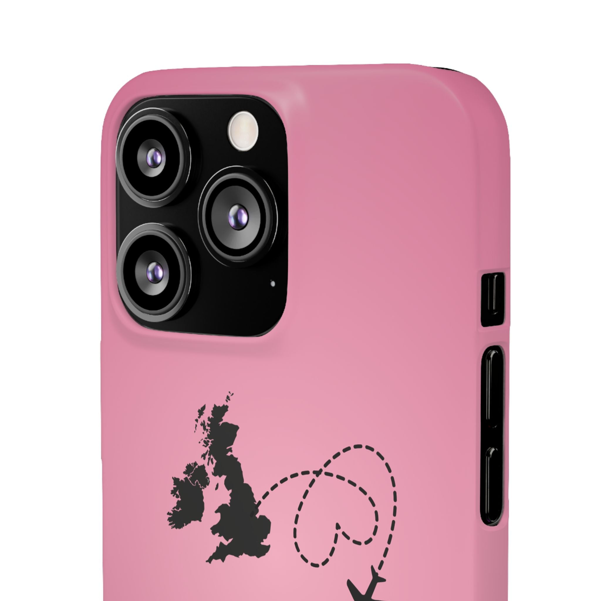 UK to Albania Pink Snap Phone Case
