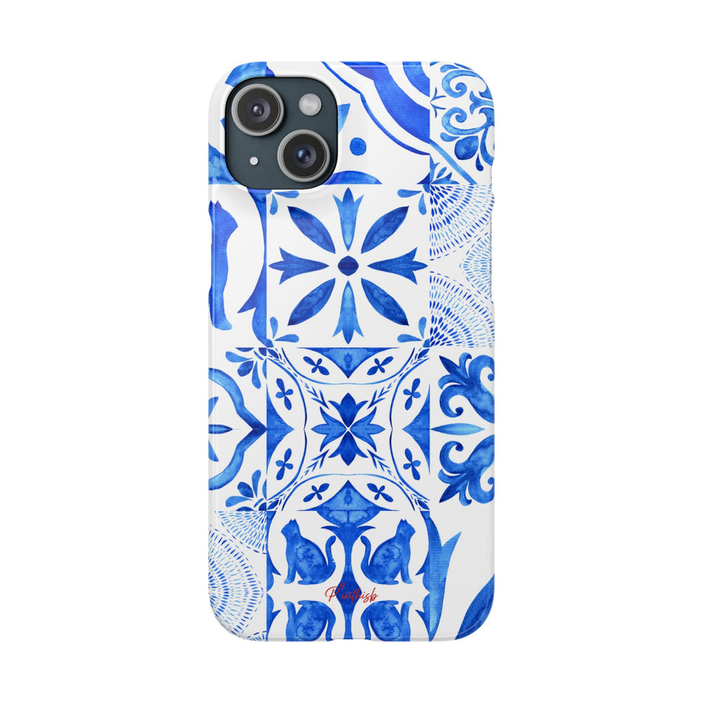 Blue Tile Pattern Snap Phone Case