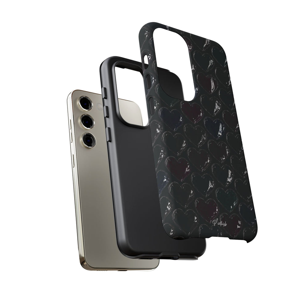 Black Pop Hearts Tough Case