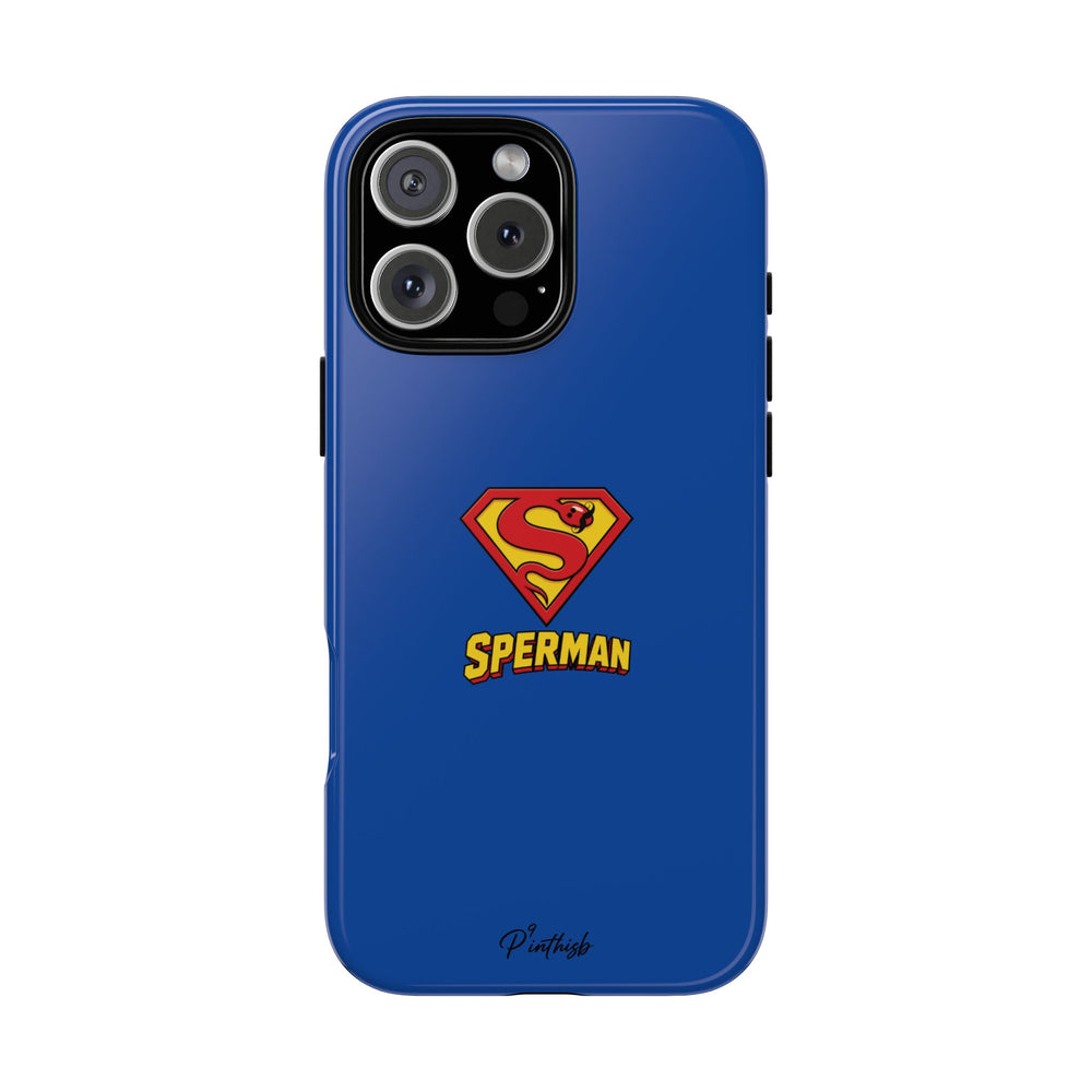 "SPERMAN" Parody Logo Tough Phone Case
