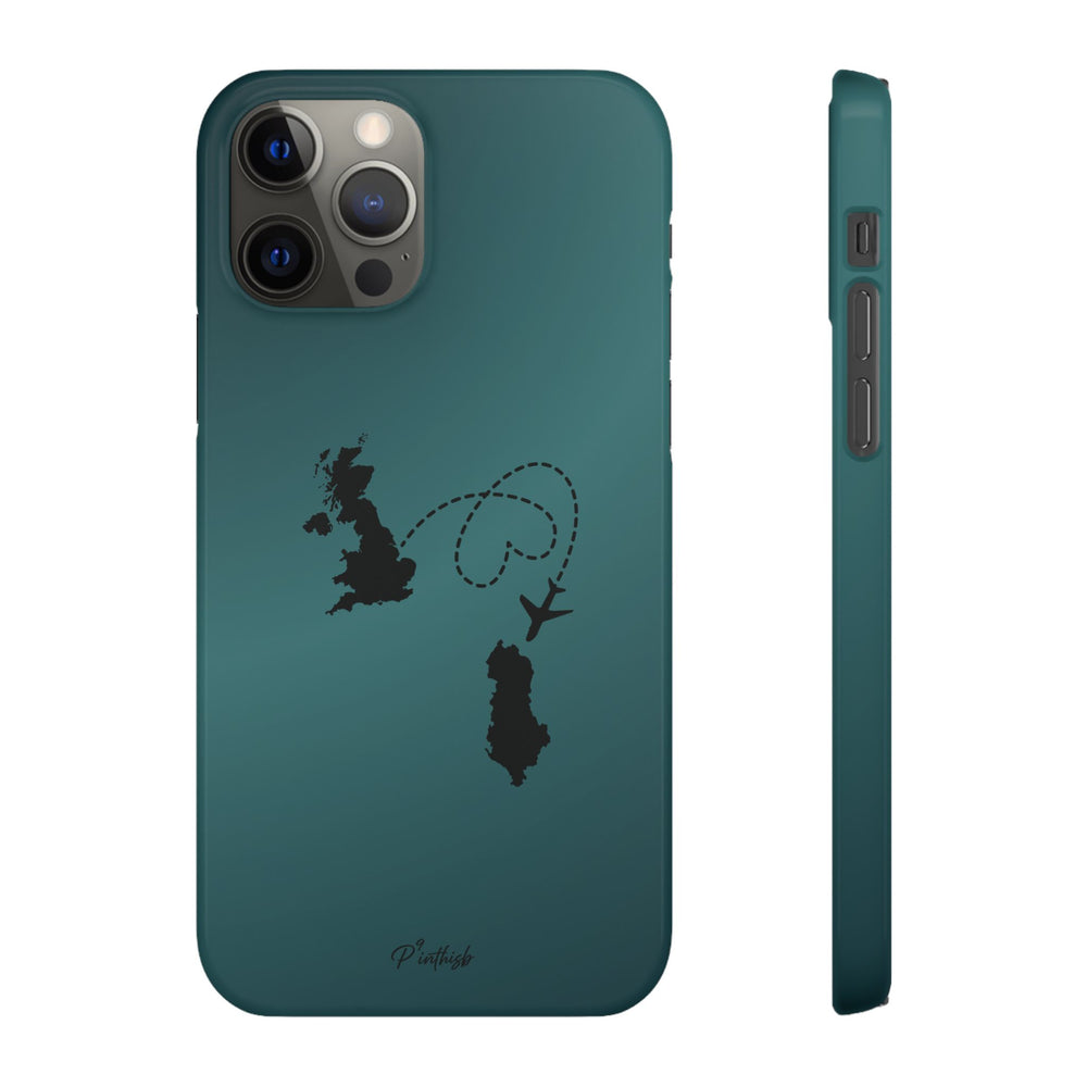 Copy of UK to Albania Pink Snap Phone Case