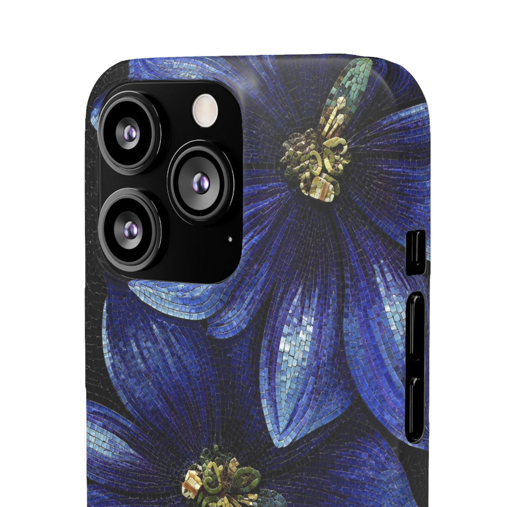 Blue Floral Snap Case