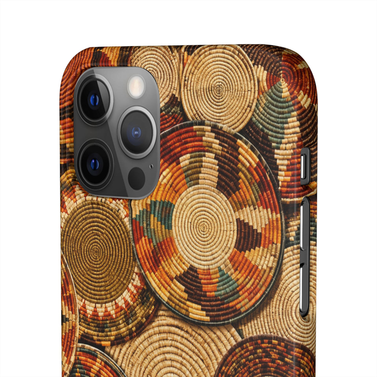 Bohemian Woven Basket Pattern Snap Case