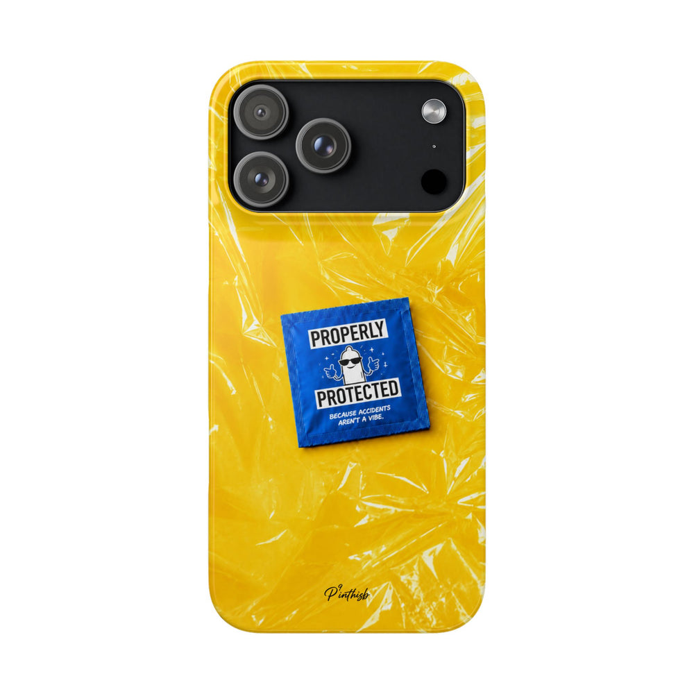 "Properly Protected" Graphic Snap Phone Case