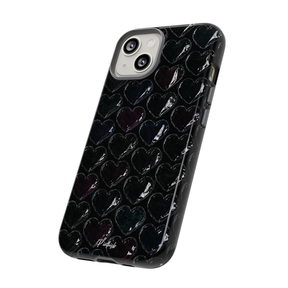Black Pop Hearts Tough Case