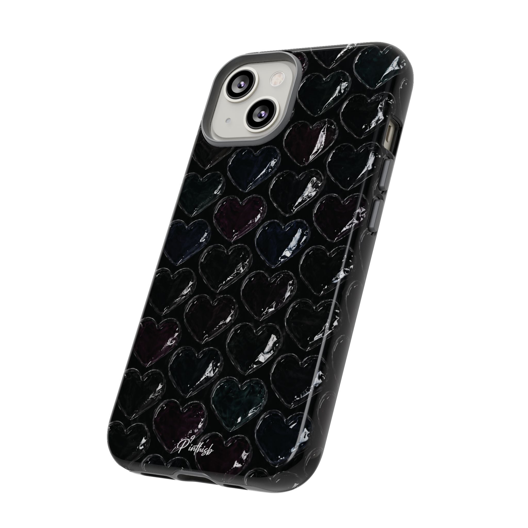 Black Pop Hearts Tough Case