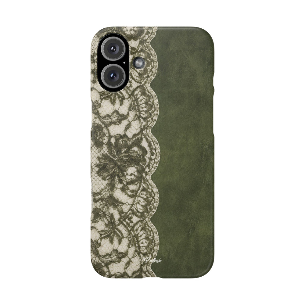 Olive Lace Snap Case