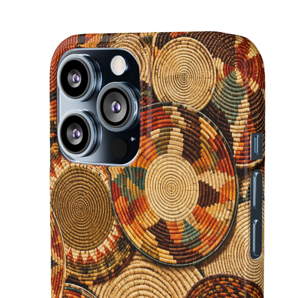 Bohemian Woven Basket Pattern Snap Case