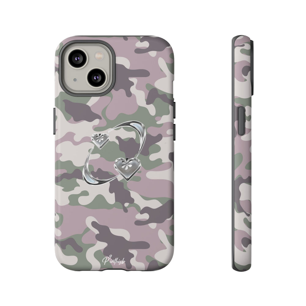 Camouflage Heart Tough Phone Case
