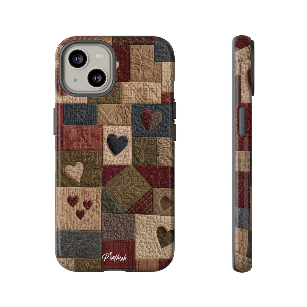 Patchwork Hearts Phone Case